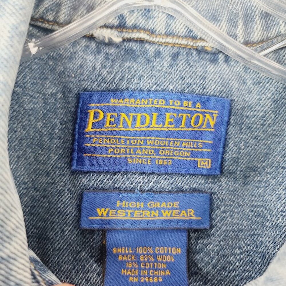 Pendleton Men's Blue Back Graphic Button-Front De… - image 5